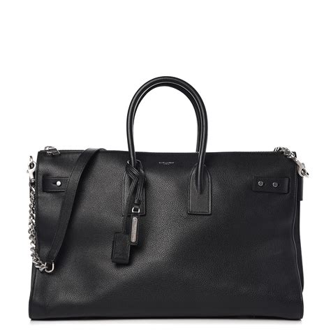 yves saint laurent sac de jour souple duffle black|SAINT LAURENT Sac de Jour Duffle leather shoulder bag .